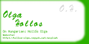 olga hollos business card